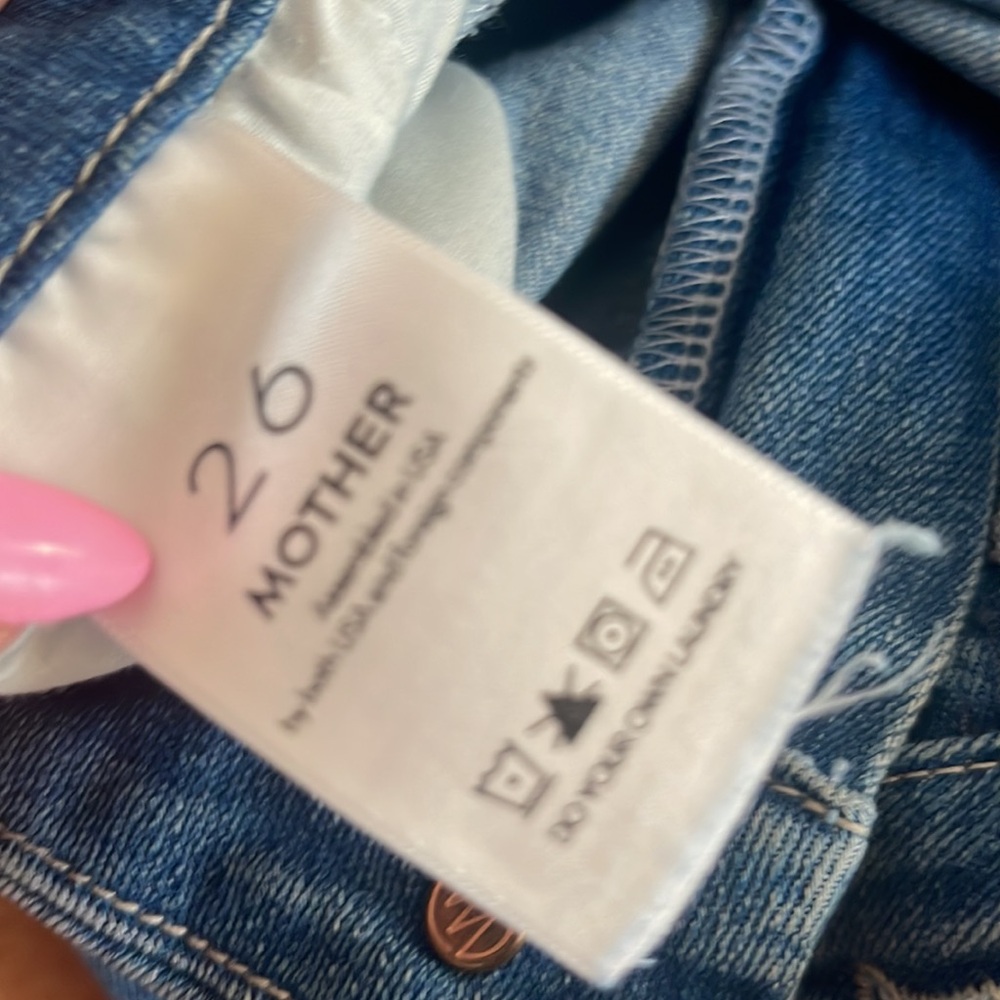 Mother The Looker Ankle Fray 'After All These Years' Skinny Jeans Size 26 - Picture 6 of 6